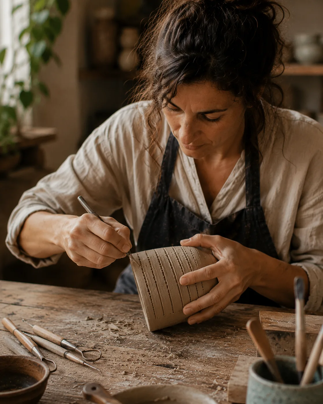 Proceso de creación de una pieza artesanal