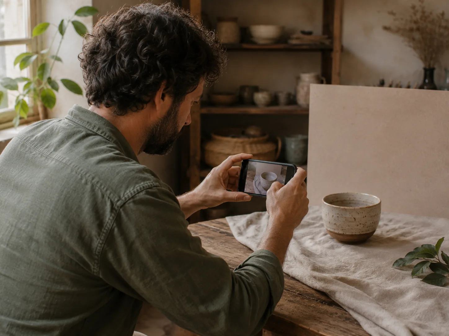 Fotografía de una pieza artesanal para su publicación