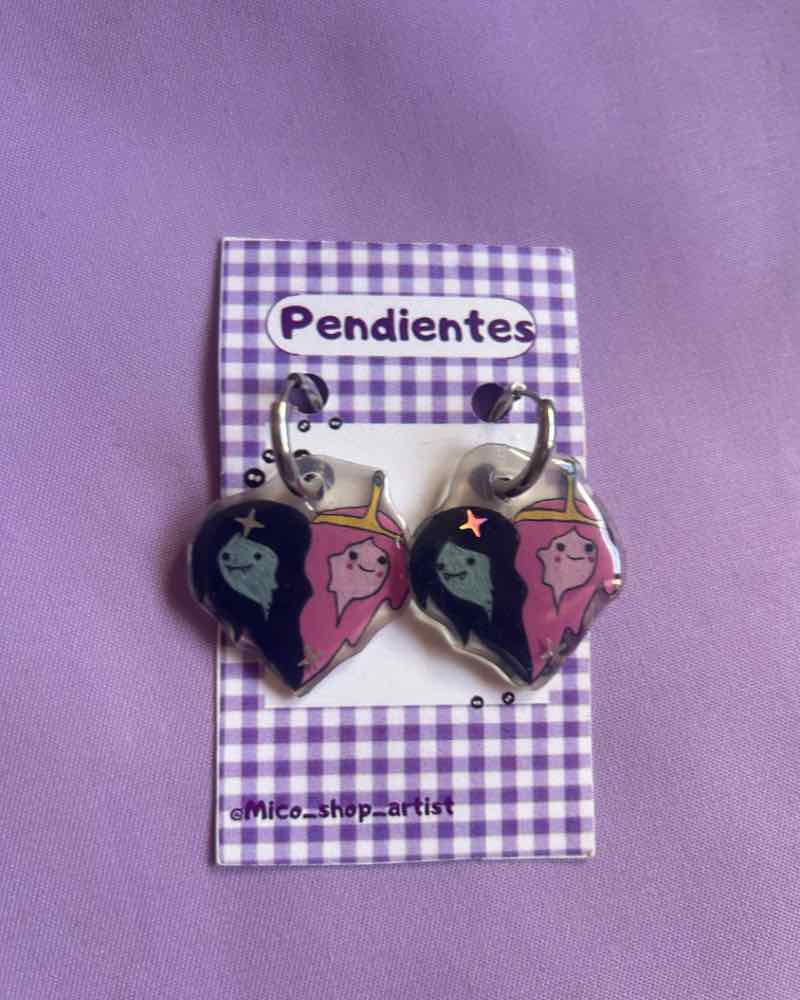Pendientes Marceline y Princesa Chicle, detalle 2