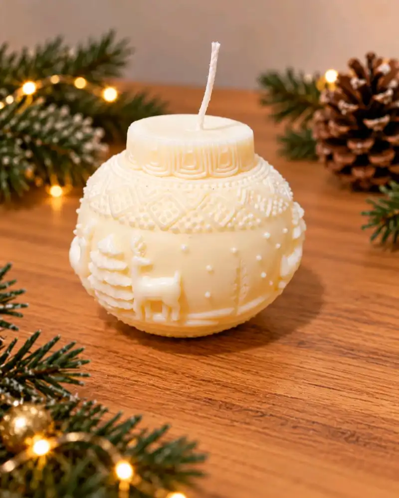 Vela decorativa BOLA DE NAVIDAD, detalle 2