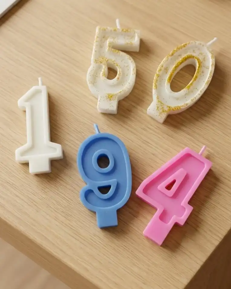 Vela número cumpleaños, detalle 2