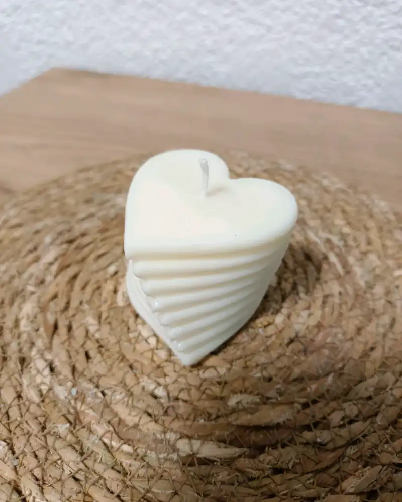 Vela CORAZÓN ONDULADO, detalle 2